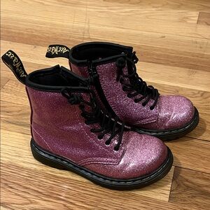 Dr. Martens Kids Glitter Pink Boots